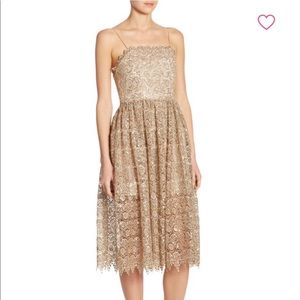 Alice and Olivia gold dress